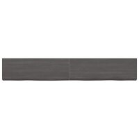 vidaXL Wandregal Dunkelgrau 180x40x4 cm Massivholz Eiche...