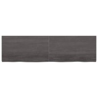 vidaXL Wandregal Dunkelgrau 180x50x4 cm Massivholz Eiche...