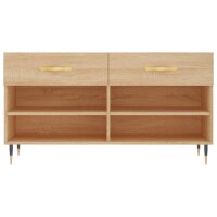 vidaXL Schuhbank Sonoma-Eiche 102x35x55 cm Holzwerkstoff