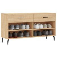 vidaXL Schuhbank Sonoma-Eiche 102x35x55 cm Holzwerkstoff