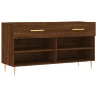 vidaXL Schuhbank Braun Eichen-Optik 102x35x55 cm...