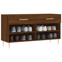 vidaXL Schuhbank Braun Eichen-Optik 102x35x55 cm Holzwerkstoff