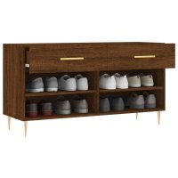vidaXL Schuhbank Braun Eichen-Optik 102x35x55 cm Holzwerkstoff