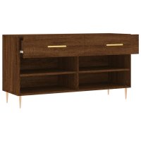 vidaXL Schuhbank Braun Eichen-Optik 102x35x55 cm Holzwerkstoff