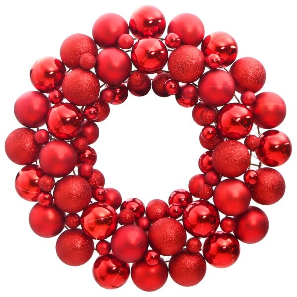 vidaXL Weihnachtskranz Rot 45 cm Polystyrol