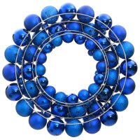 vidaXL Weihnachtskranz Blau 45 cm Polystyrol