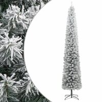 vidaXL Weihnachtsbaum Schlank mit St&auml;nder Beschneit 270 cm PVC