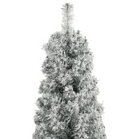 vidaXL Weihnachtsbaum Schlank mit St&auml;nder Beschneit 270 cm PVC