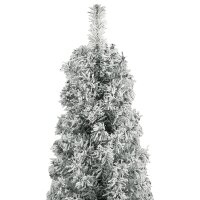 vidaXL Weihnachtsbaum Schlank mit St&auml;nder Beschneit 300 cm PVC