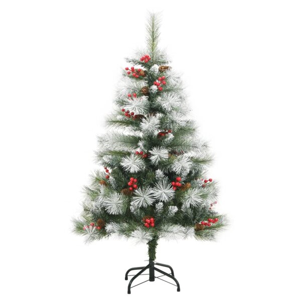 vidaXL K&uuml;nstlicher Weihnachtsbaum Klappbar mit Zapfen &amp; Beeren 120 cm