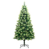 vidaXL K&uuml;nstlicher Weihnachtsbaum Klappbar mit St&auml;nder 210 cm