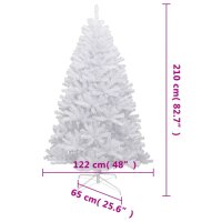 vidaXL K&uuml;nstlicher Weihnachtsbaum Klappbar Beschneit 210 cm