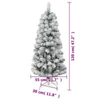 vidaXL K&uuml;nstlicher Weihnachtsbaum Klappbar Beschneit 120 cm