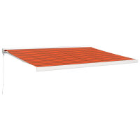 vidaXL Markise Einziehbar Orange und Braun 4x3 m Stoff...