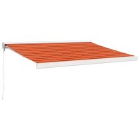 vidaXL Markise Einziehbar Orange und Braun 3,5x2,5 m...