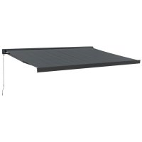vidaXL Markise Einziehbar Anthrazit 4x3 m Stoff und...