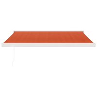vidaXL Markise Einziehbar Orange und Braun 3,5x2,5 m Stoff & Aluminium