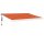 vidaXL Markise Einziehbar Orange und Braun 3,5x2,5 m Stoff & Aluminium