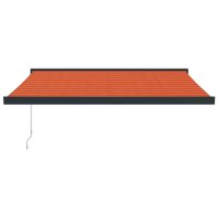 vidaXL Markise Einziehbar Orange und Braun 3,5x2,5 m Stoff & Aluminium