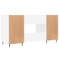 vidaXL Schreibtisch Hochglanz-Wei&szlig; 140x50x75 cm Holzwerkstoff