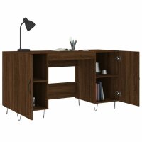 vidaXL Schreibtisch Braun Eichen-Optik 140x50x75 cm Holzwerkstoff