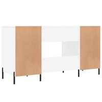 vidaXL Schreibtisch Hochglanz-Wei&szlig; 140x50x75 cm Holzwerkstoff