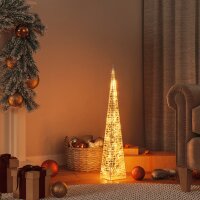 vidaXL Leuchtkegel Weihnachtsdekoration 30 LEDs Warmweiß 60 cm Acryl