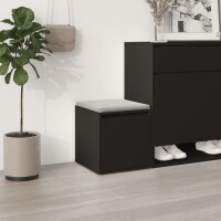 vidaXL Schubladenbox Schwarz 40,5x40x40 cm Holzwerkstoff