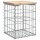 vidaXL Gartenbank aus Gabionen 33x31x42 cm Massivholz Kiefer