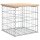 vidaXL Gartenbank aus Gabionen 43x44x42 cm Massivholz Kiefer