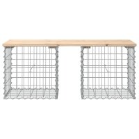 vidaXL Gartenbank aus Gabionen 103x44x42 cm Massivholz Kiefer