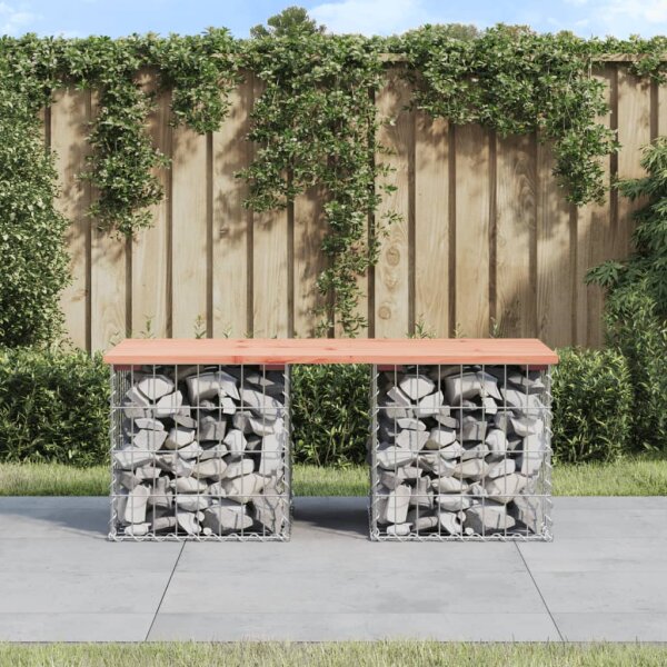 vidaXL Gartenbank aus Gabionen 103x44x42 cm Massivholz Douglasie