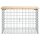 vidaXL Gartenbank aus Gabionen 63x31,5x42 cm Massivholz Kiefer