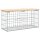 vidaXL Gartenbank aus Gabionen 83x31,5x42 cm Massivholz Kiefer