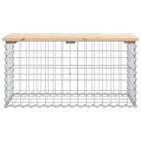 vidaXL Gartenbank aus Gabionen 83x44x42 cm Massivholz Kiefer