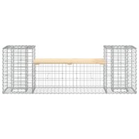 vidaXL Gartenbank aus Gabionen 183x41x60,5 cm Massivholz Kiefer