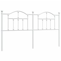 vidaXL Kopfteil Metall Weiß 180 cm