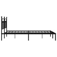 vidaXL Bettgestell mit Kopfteil Metall Schwarz 183x213 cm