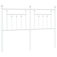 vidaXL Kopfteil Metall Weiß 150 cm