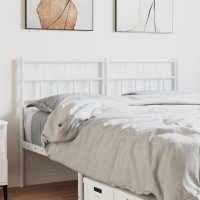vidaXL Kopfteil Metall Weiß 120 cm
