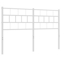 vidaXL Kopfteil Metall Weiß 120 cm