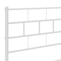 vidaXL Kopfteil Metall Weiß 140 cm