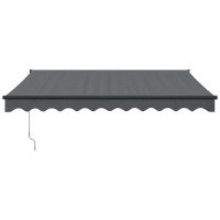 vidaXL Markise Einziehbar Anthrazit 3,5x2,5 m Stoff und Aluminium