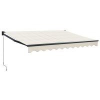 vidaXL Markise Einziehbar Creme 3x2,5 m Stoff und Aluminium