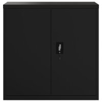 vidaXL Aktenschrank Schwarz 90x40x90 cm Stahl