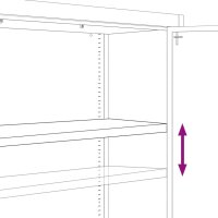 vidaXL Aktenschrank Anthrazit 90x40x180 cm Stahl