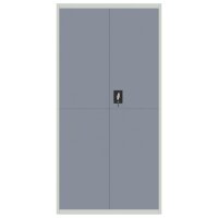 vidaXL Aktenschrank Hellgrau und Dunkelgrau 90x40x180 cm Stahl