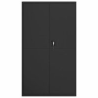 vidaXL Aktenschrank Schwarz 105x40x180 cm Stahl