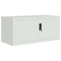 vidaXL Aktenschrank Hellgrau 90x40x220 cm Stahl