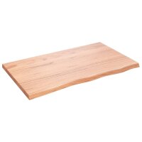 vidaXL Waschtischplatte Hellbraun 100x60x4 cm Massivholz Behandelt